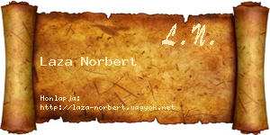 Laza Norbert névjegykártya